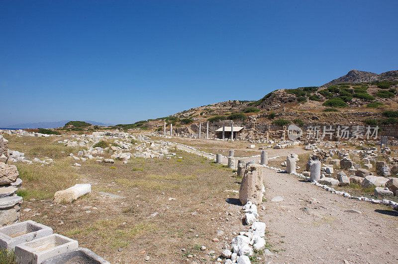 考古文物在Knidos (Cnidus)，土耳其